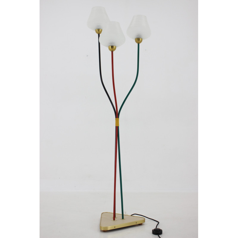 Vintage floor lamp with 3 lights, Czechoslovakia 1960s