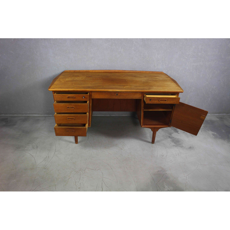 Danish vintage teak desk by Svend A. Madsen, 1960s