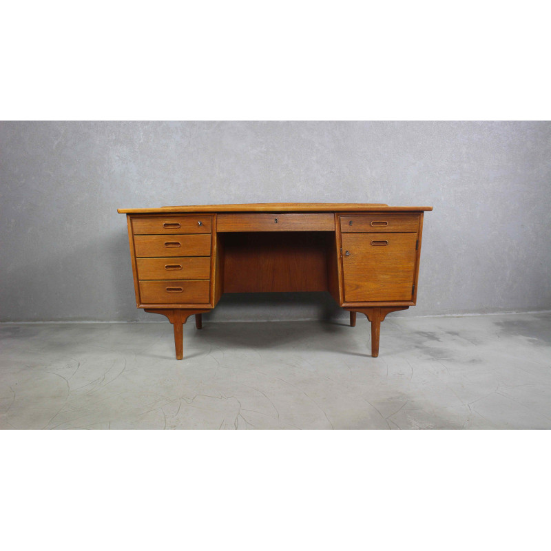 Danish vintage teak desk by Svend A. Madsen, 1960s