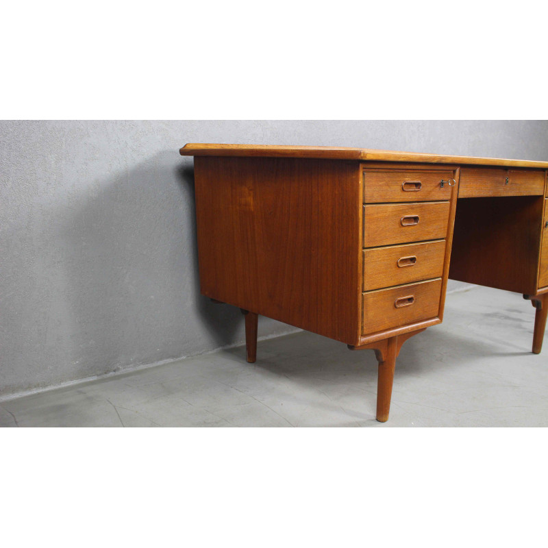 Scrivania danese vintage in teak di Svend A. Madsen, anni '60