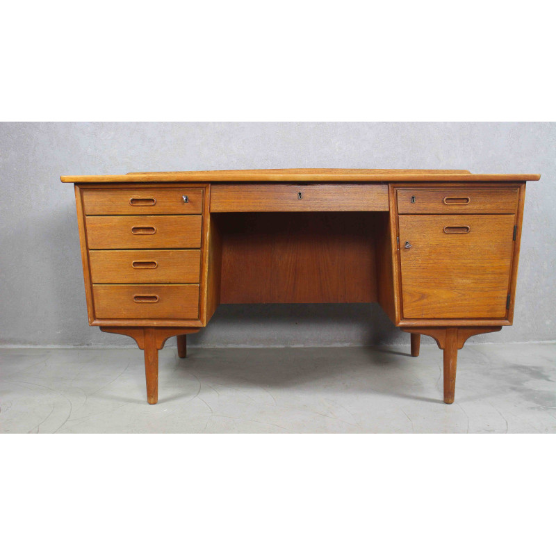 Danish vintage teak desk by Svend A. Madsen, 1960s