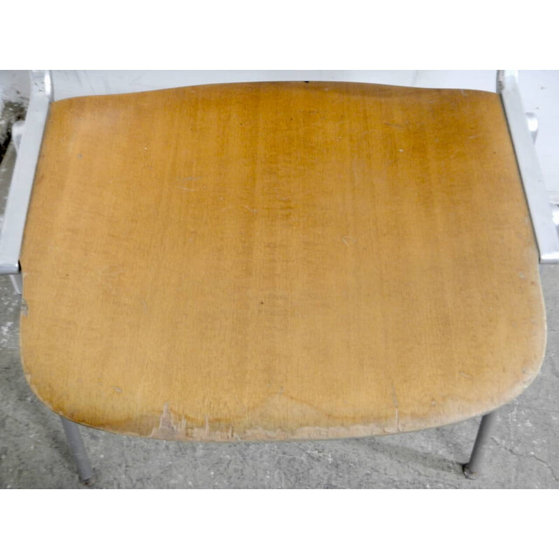 Vintage-Stuhl aus Metall und Lattenrost von Anonima Castelli