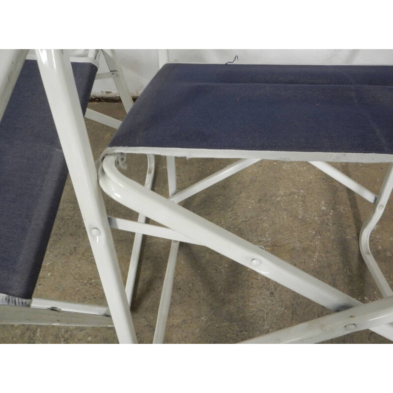 Pair of vintage folding garden chairs by Lerolin Thiene