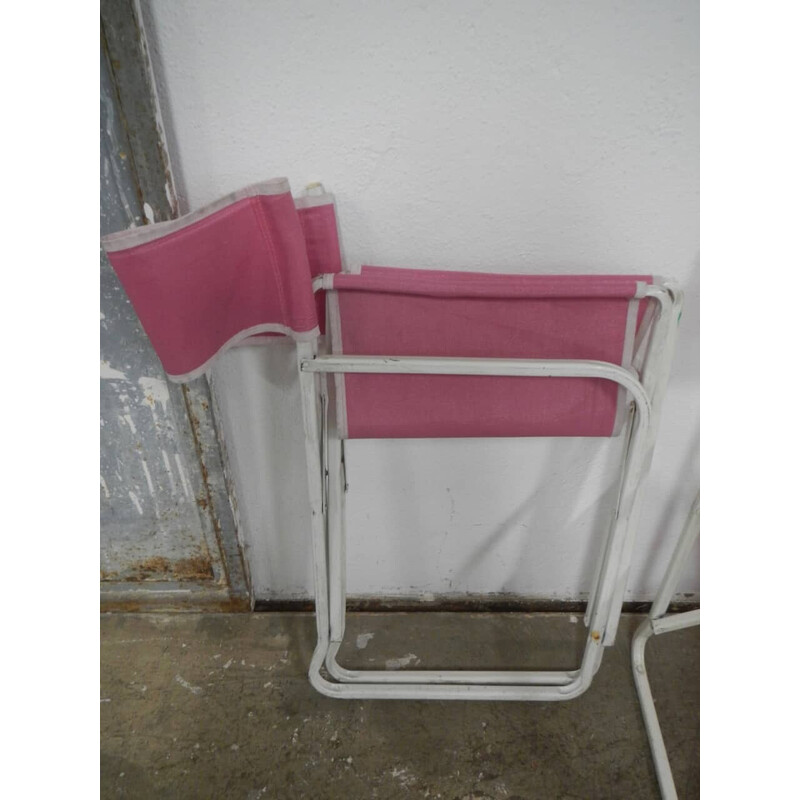 Set of 3 vintage garden folding chairs by Lerolin Thiene