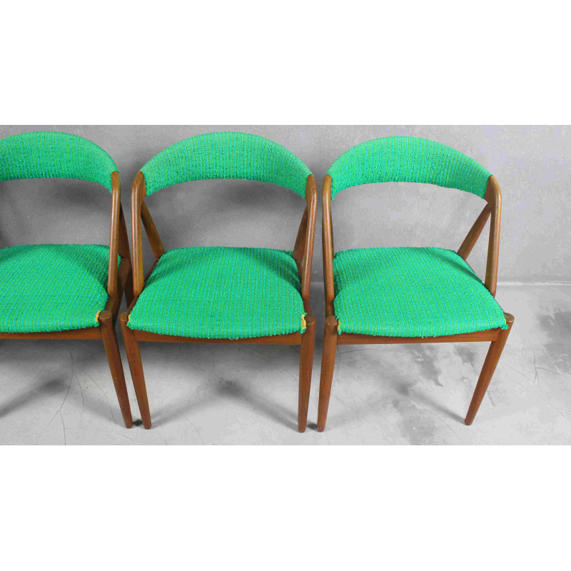 Set van 4 vintage teakhouten stoelen van Kai Kristiansen voor Schou Andersen, Denemarken 1960