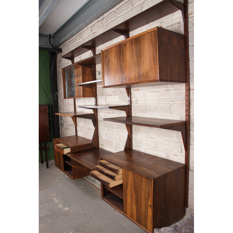 Danish vintage modular shelf in Rio rosewood by Poul Cadovius for Cado, 1960