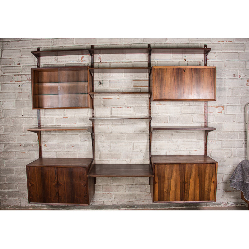 Danish vintage modular shelf in Rio rosewood by Poul Cadovius for Cado, 1960