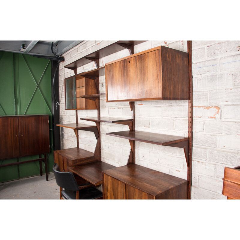 Danish vintage modular shelf in Rio rosewood by Poul Cadovius for Cado, 1960