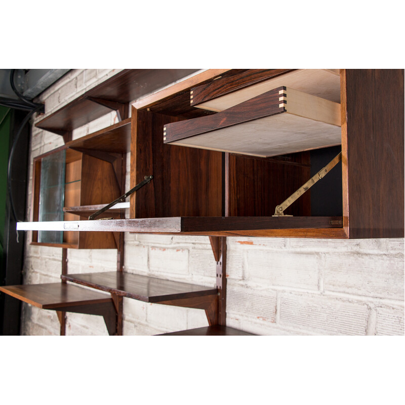 Danish vintage modular shelf in Rio rosewood by Poul Cadovius for Cado, 1960