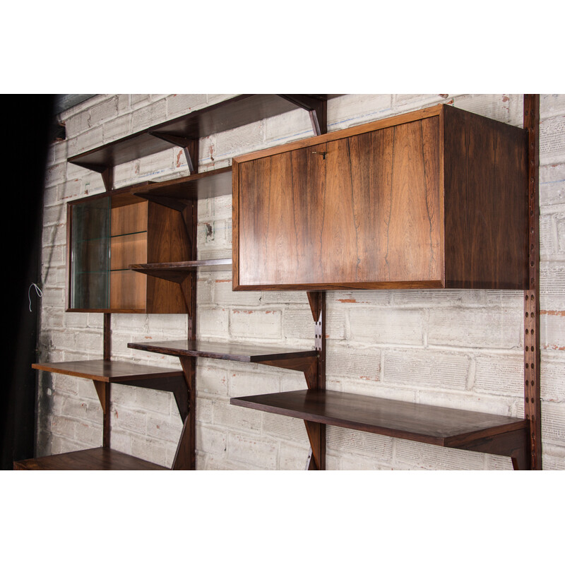 Danish vintage modular shelf in Rio rosewood by Poul Cadovius for Cado, 1960