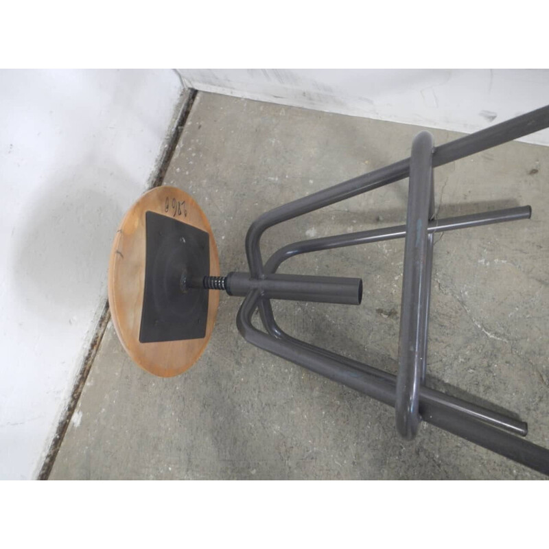 Vintage swivel iron stool