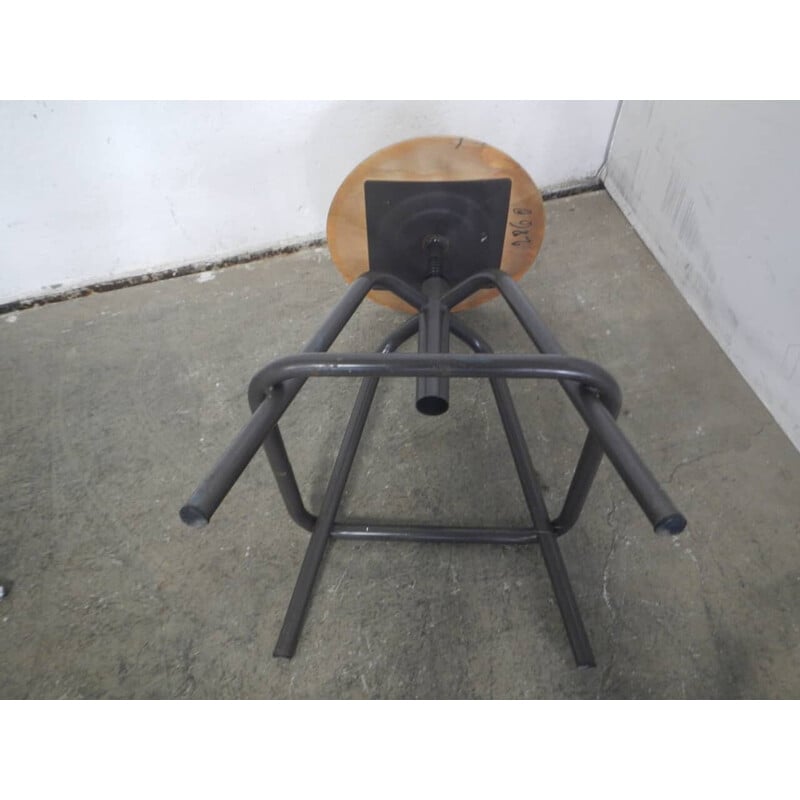 Vintage swivel iron stool