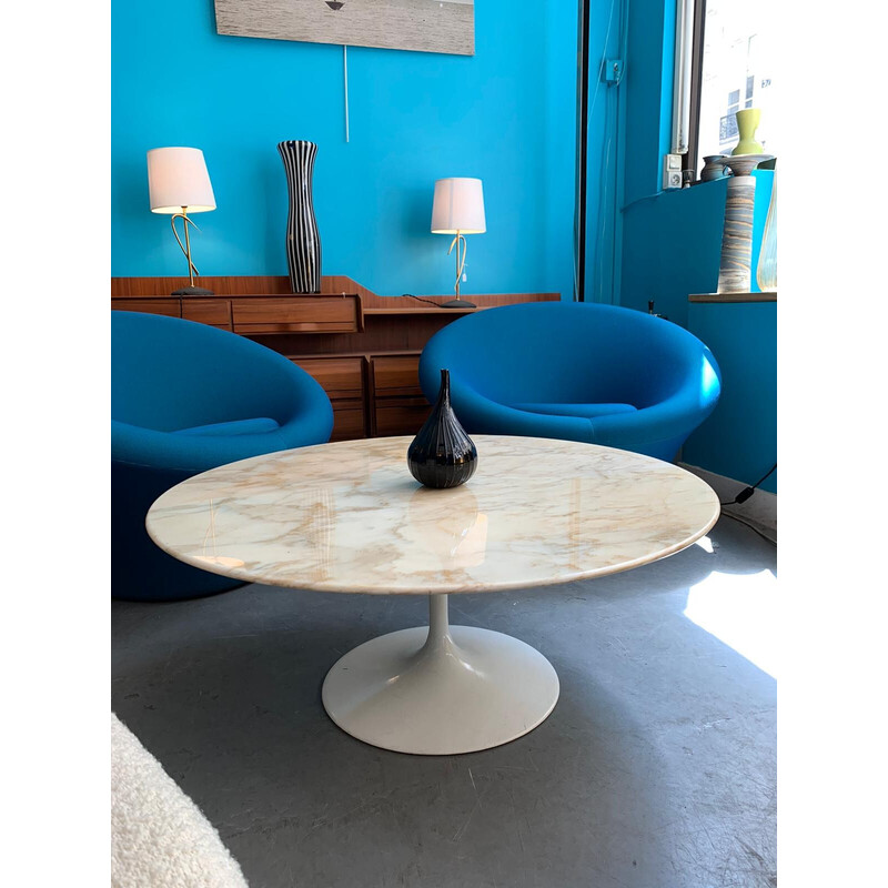 Mesa de café em mármore Vintage de Eero Saarinen para Knoll, 1960