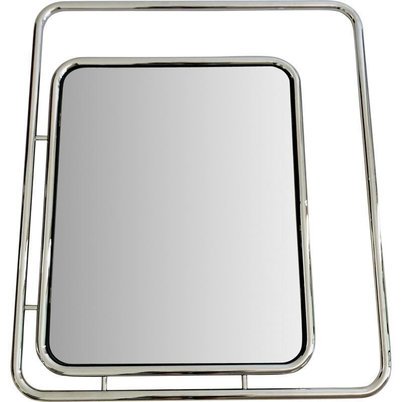 Vintage chrome mirror, Italy 1970