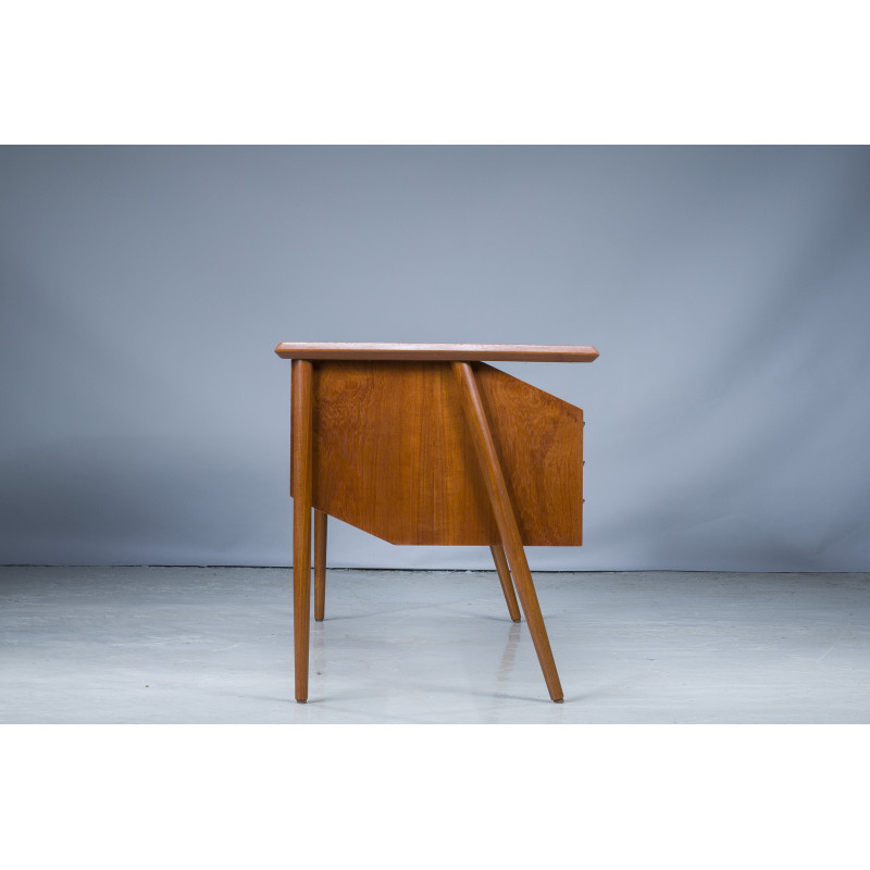 Mid-century Danish teak desk by Gunnar Nielsen for Tibergaard, 1960s