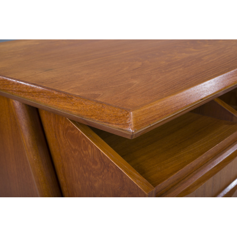 Mid-century Danish teak desk by Gunnar Nielsen for Tibergaard, 1960s