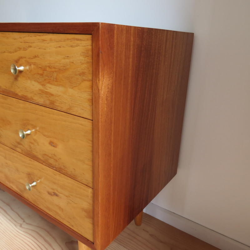 Vintage mahogany chest of drawers by Robin Day for Hille, 1950s