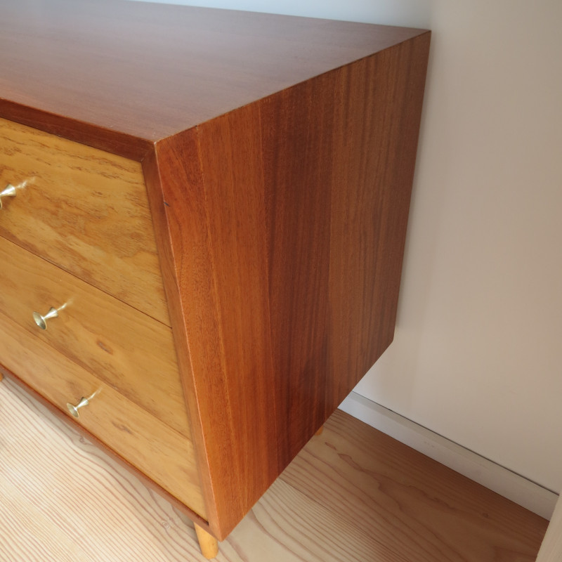 Vintage mahogany chest of drawers by Robin Day for Hille, 1950s