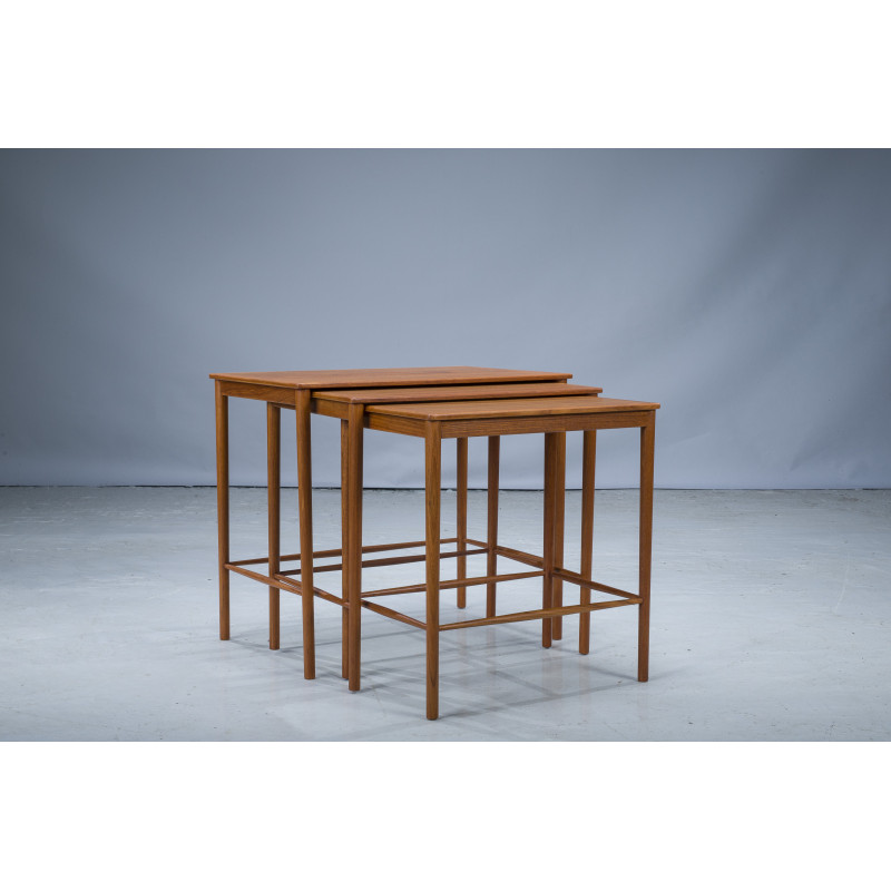 Mid-cenury teak nesting tables by Kai Winding for Poul Jeppesens