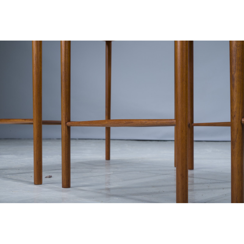 Mid-cenury teak nesting tables by Kai Winding for Poul Jeppesens