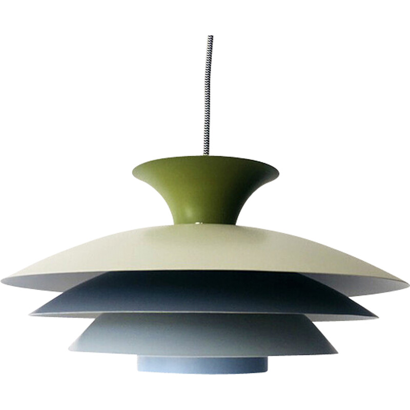 Danish vintage metal pendant lamp, 1970s