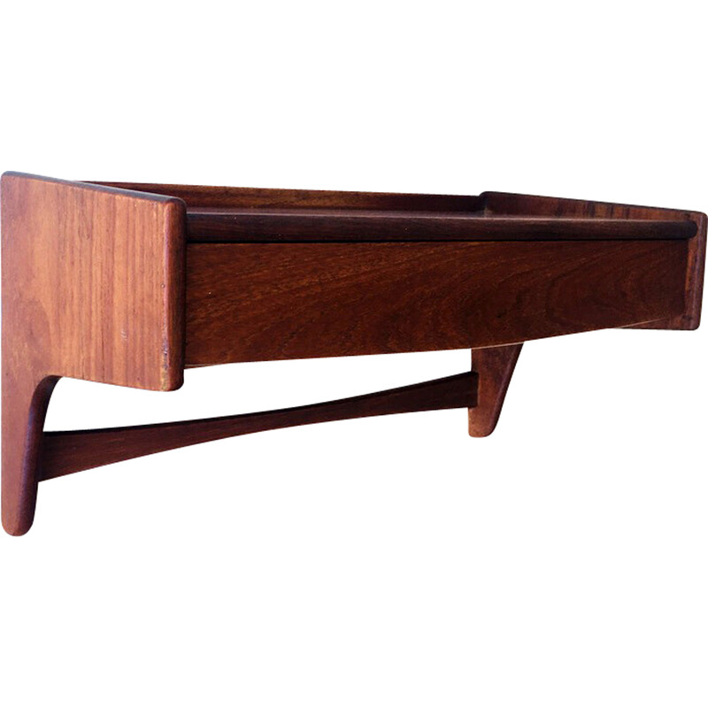 Dänische Vintage-Wandschublade aus Teakholz, 1960