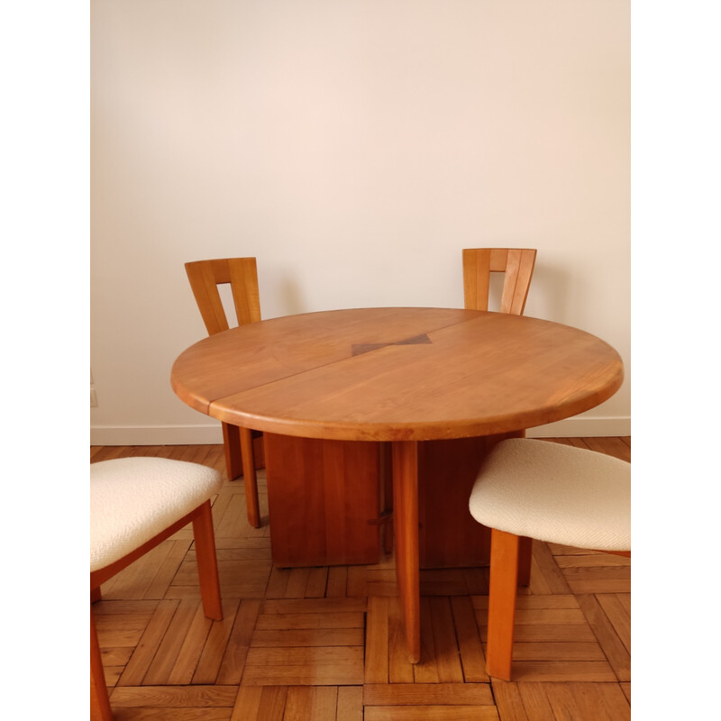 Vintage solid wood dining set, 1970