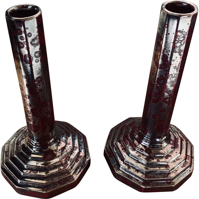 Pair of vintage vases by Fives Lille