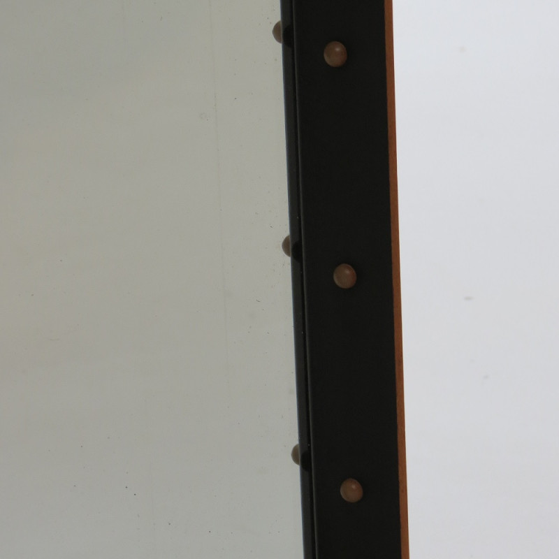 Schwarzer ebonisierter Buchenspiegel aus der Mitte des Jahrhunderts von Rowley, 1960s