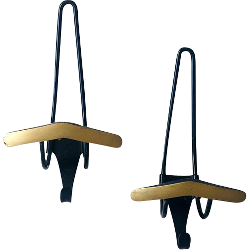 Pair of vintage coat racks, 1950s