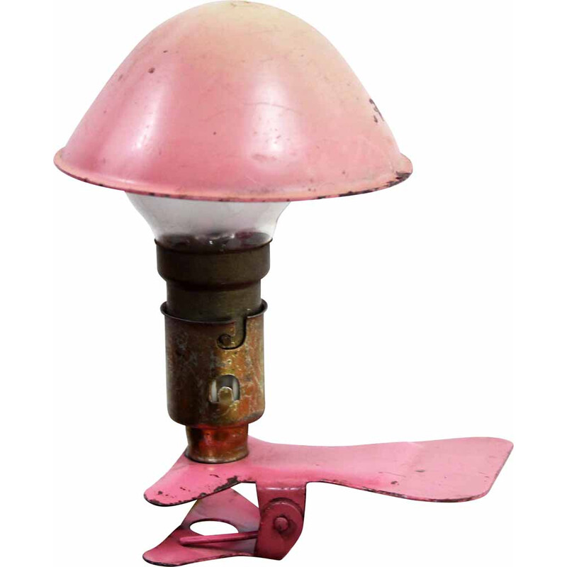 Vintage mushroom lamp on clip, 1960-1970