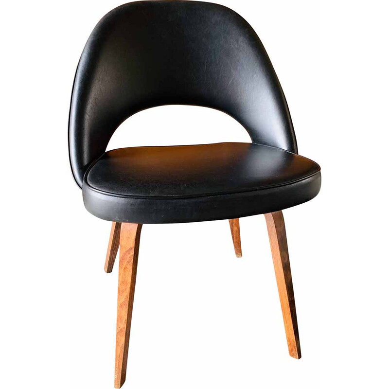 Sedia nera vintage di Eero Saarinen per Knoll, 1950