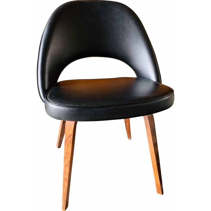 Vintage black chair by Eero Saarinen for Knoll, 1950