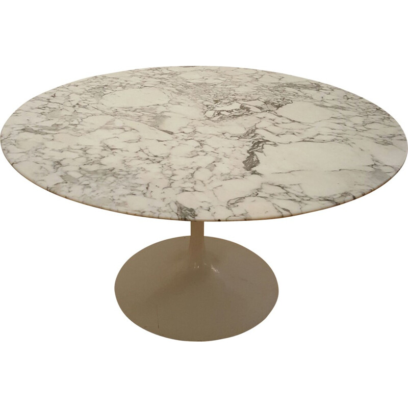 Knoll "tulip 137" round table in marble, Eero SAARINEN - 1960s