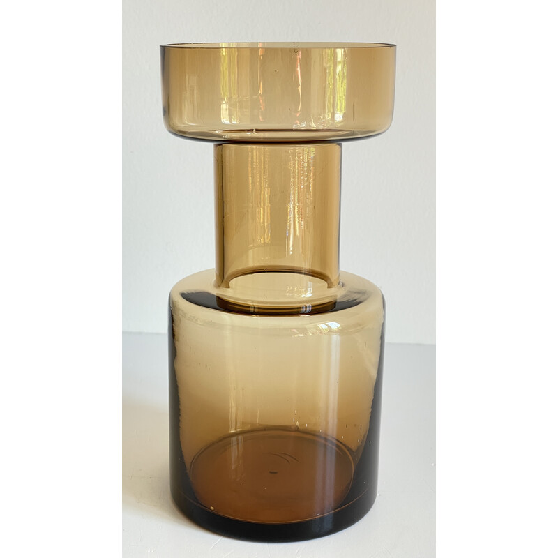 Vintage-Vase aus mundgeblasenem Glas, 1970