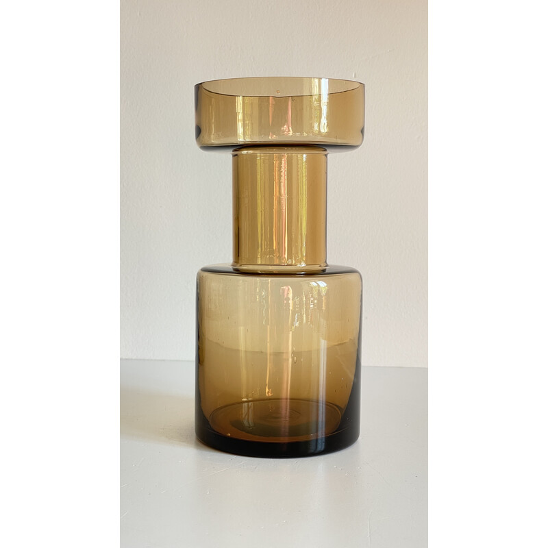 Vase vintage en verre soufflé, 1970