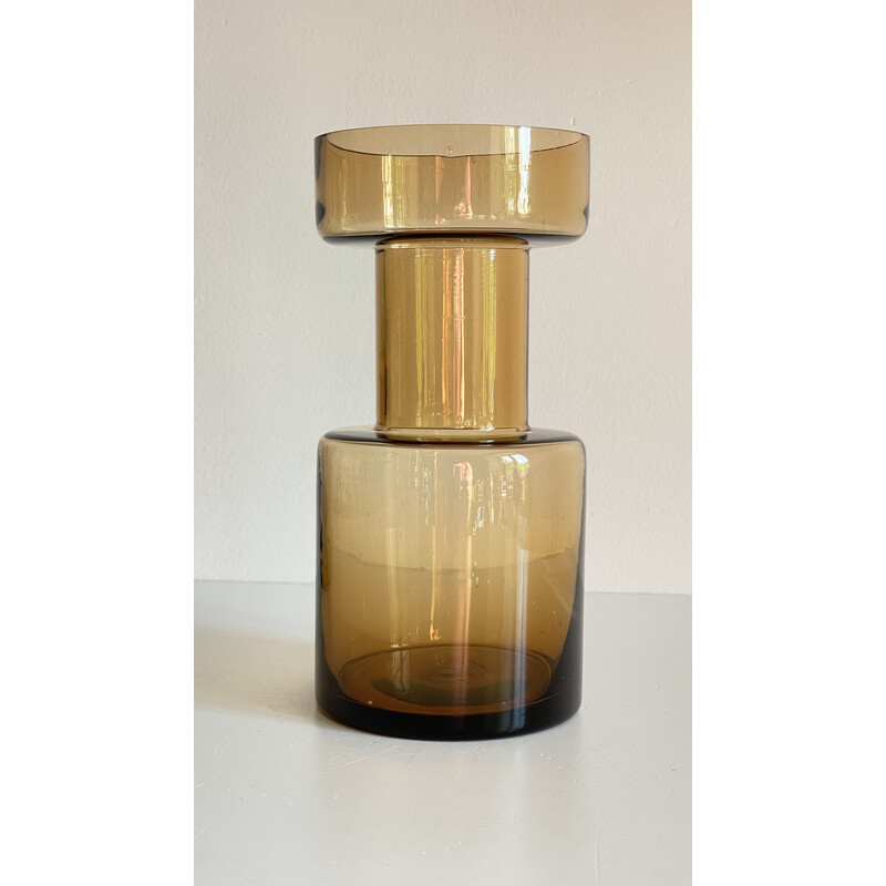 Vintage-Vase aus mundgeblasenem Glas, 1970