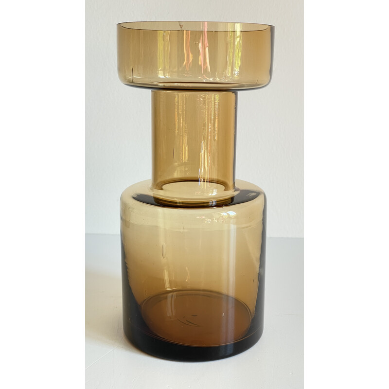 Vintage-Vase aus mundgeblasenem Glas, 1970