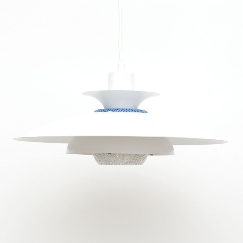 Vintage white pendant lamp, Denmark 1980s