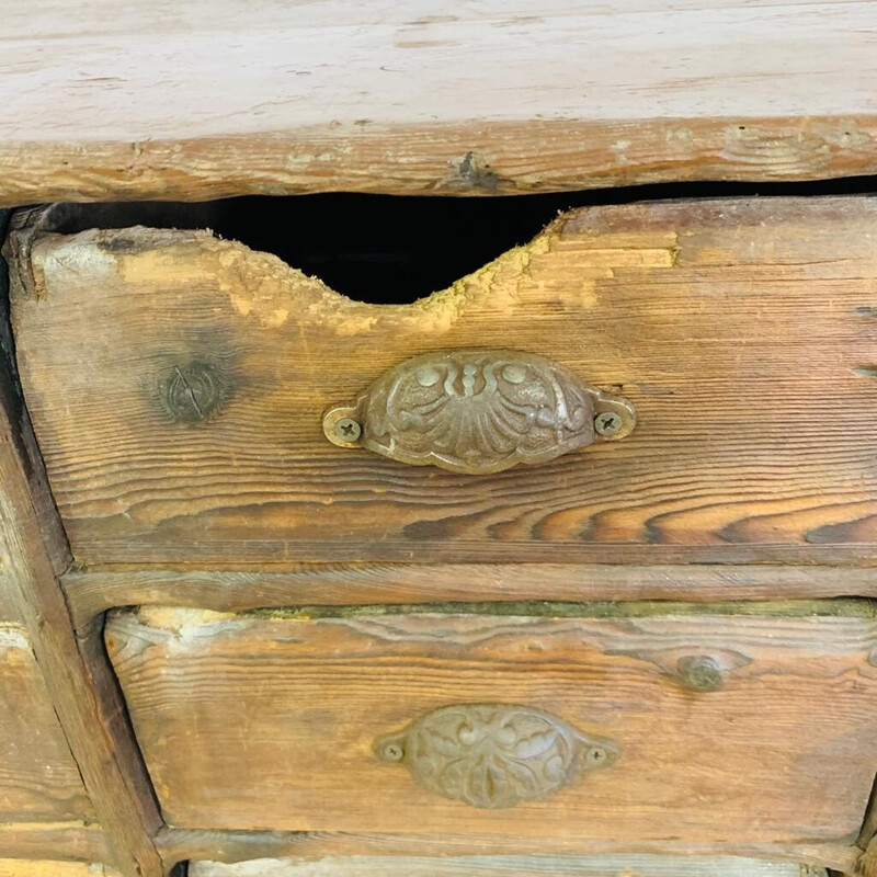 Vintage 24 drawer wood craft cabinet