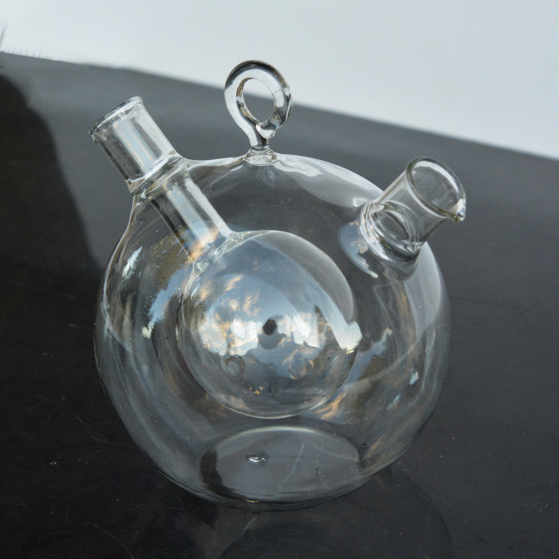 Vintage double decanter for Sklo Union Rosice, Czechoslovakia 1980s