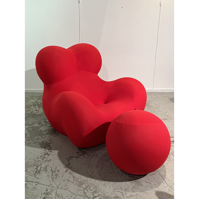 Vintage armchair and footrest Up 5/6 "La Mamma" by Gaetano Pesce for B & B Italia, 2000