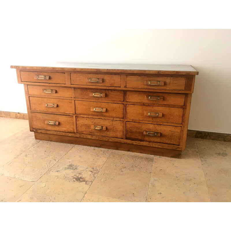 Vintage solid oakwood craft cabinet, 1930