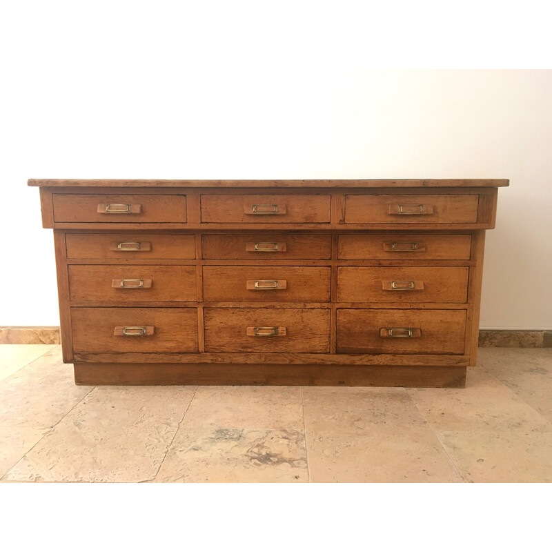 Vintage solid oakwood craft cabinet, 1930