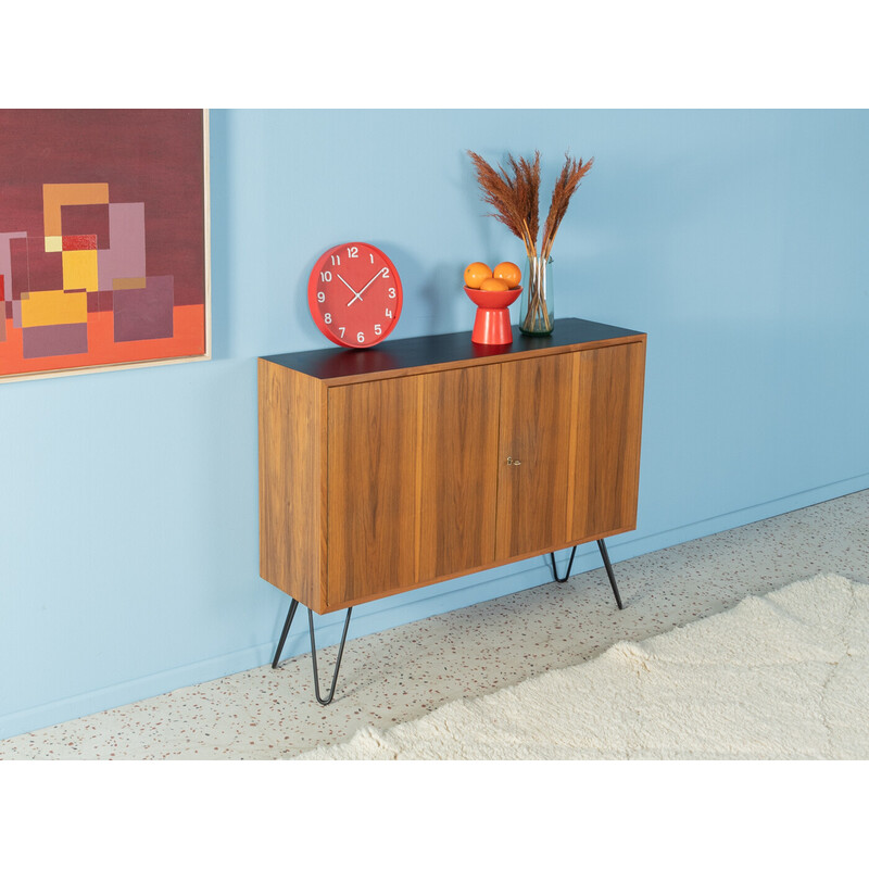 Vintage walnut dresser with two doors, 1960s