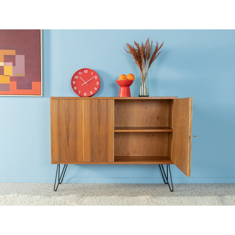 Vintage walnut dresser with two doors, 1960s