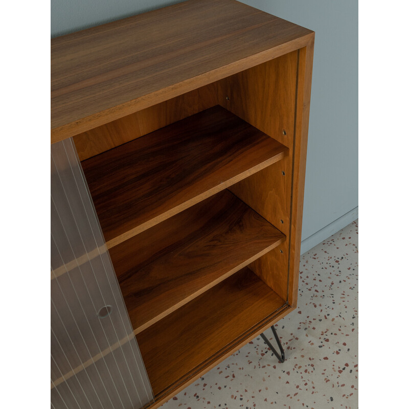 Vintage display cabinet in walnut veneer, 1950s