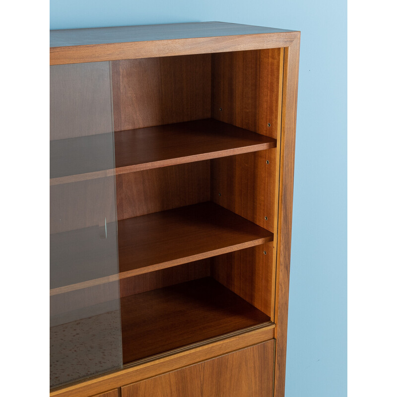 Vintage display cabinet in walnut veneer, 1950