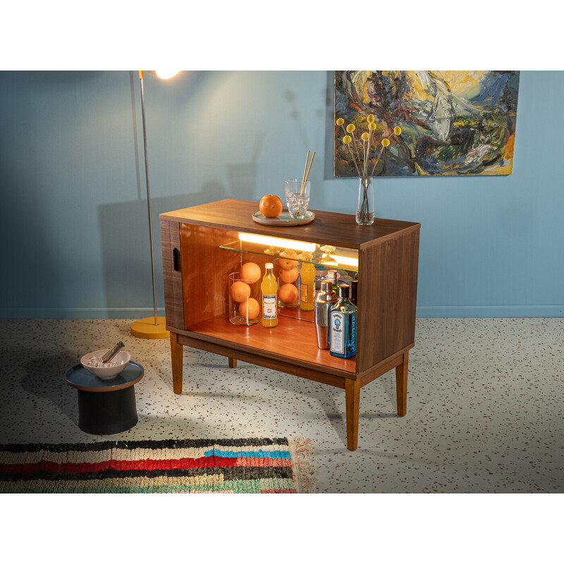 Vintage walnut bar cabinet, 1960s