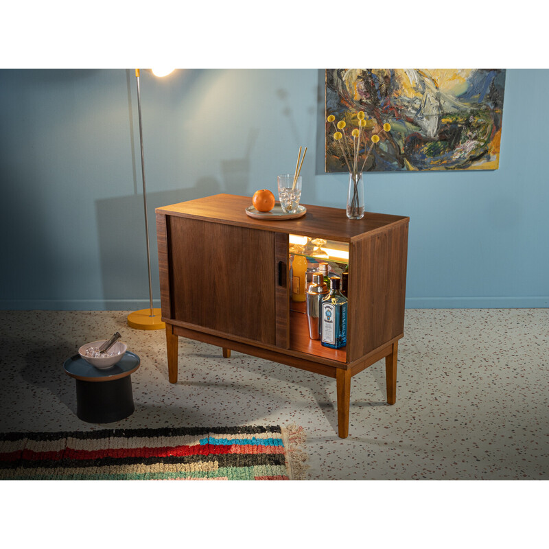 Vintage walnut bar cabinet, 1960s